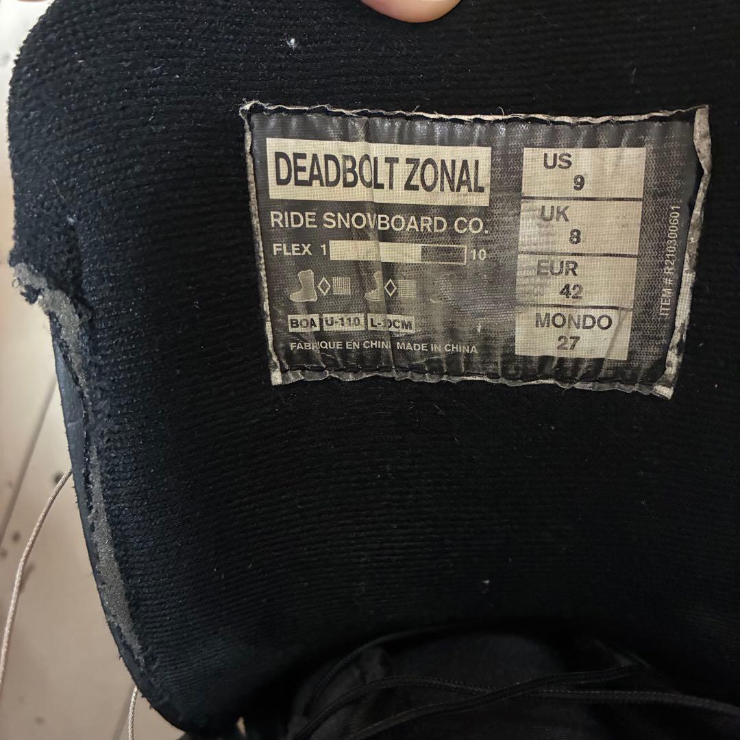 RIDE DEADBOLT 27cm 2 boa カービング deemon並 - メルカリ