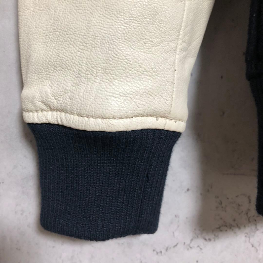 Q♡ レディース ラムレザー スタジャン ネイビー - メルカリ