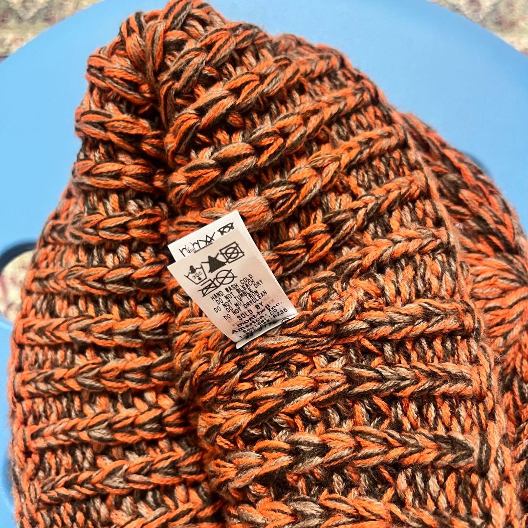 正規品 mont-bell モンベル ニット帽 ビーニー オレンジ ブラウン