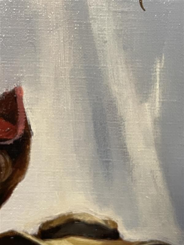 真作 陶山侃 人形姉妹 静物画 油彩画 額装 F4号 ミックスルート 極