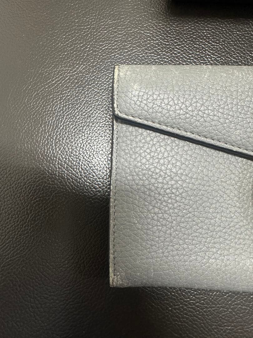 美品✨グッチ 長財布 ビックマーモント GG レザー グレー ロゴ