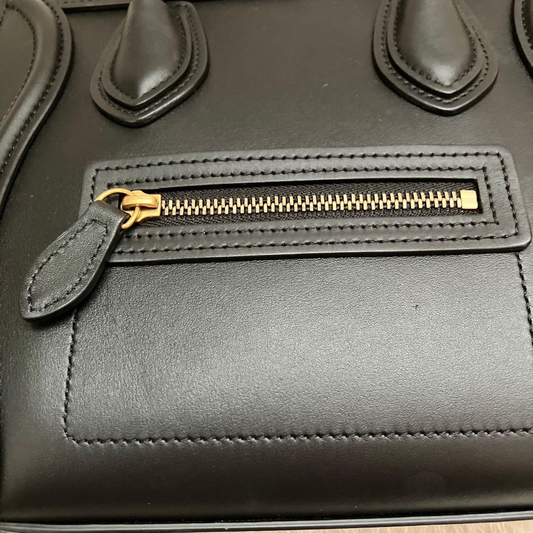 セリーヌナノラゲージブラックスムーススキンゴールド金具