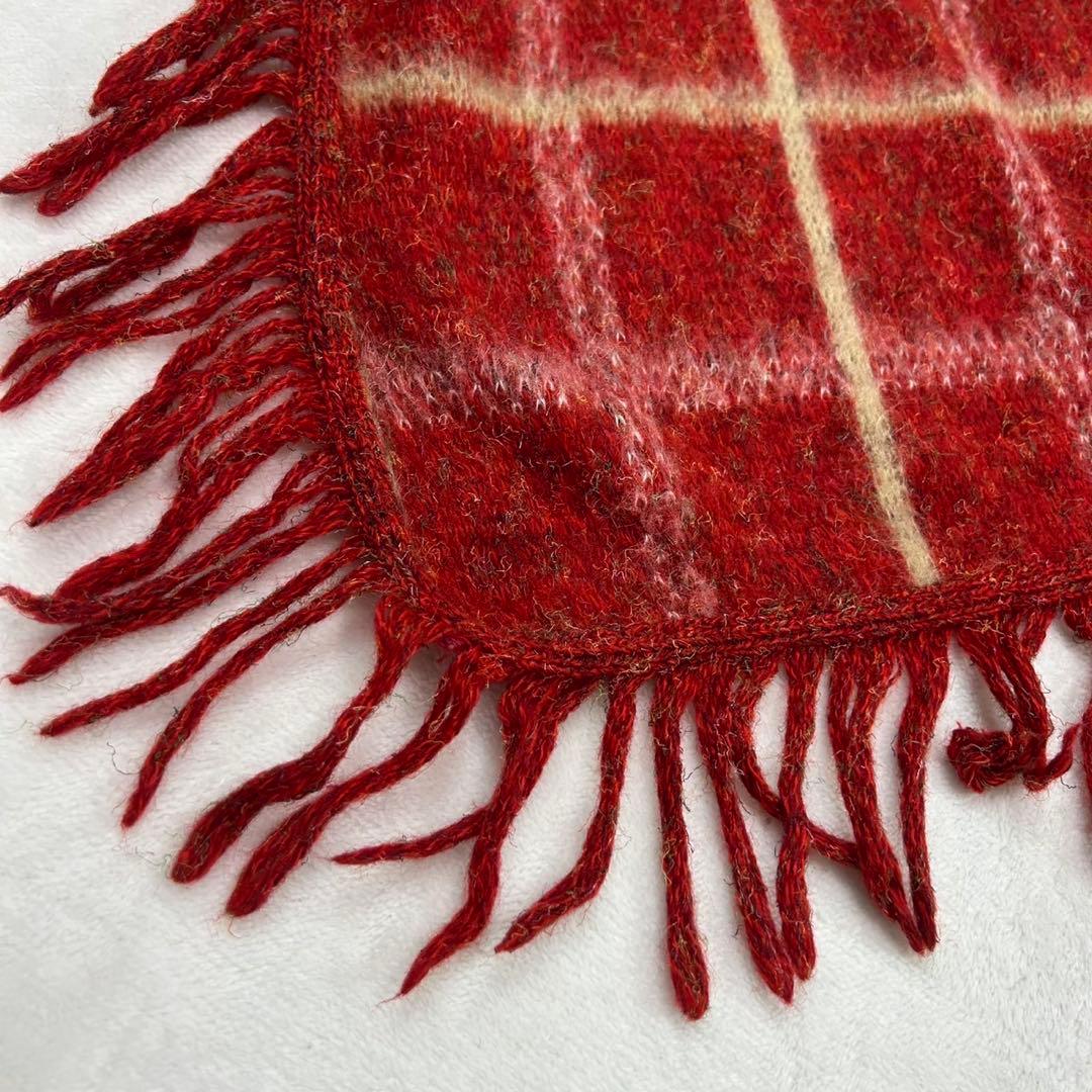 卸売りファッション - J199 エルメス チェック柄 フリンジ ショール