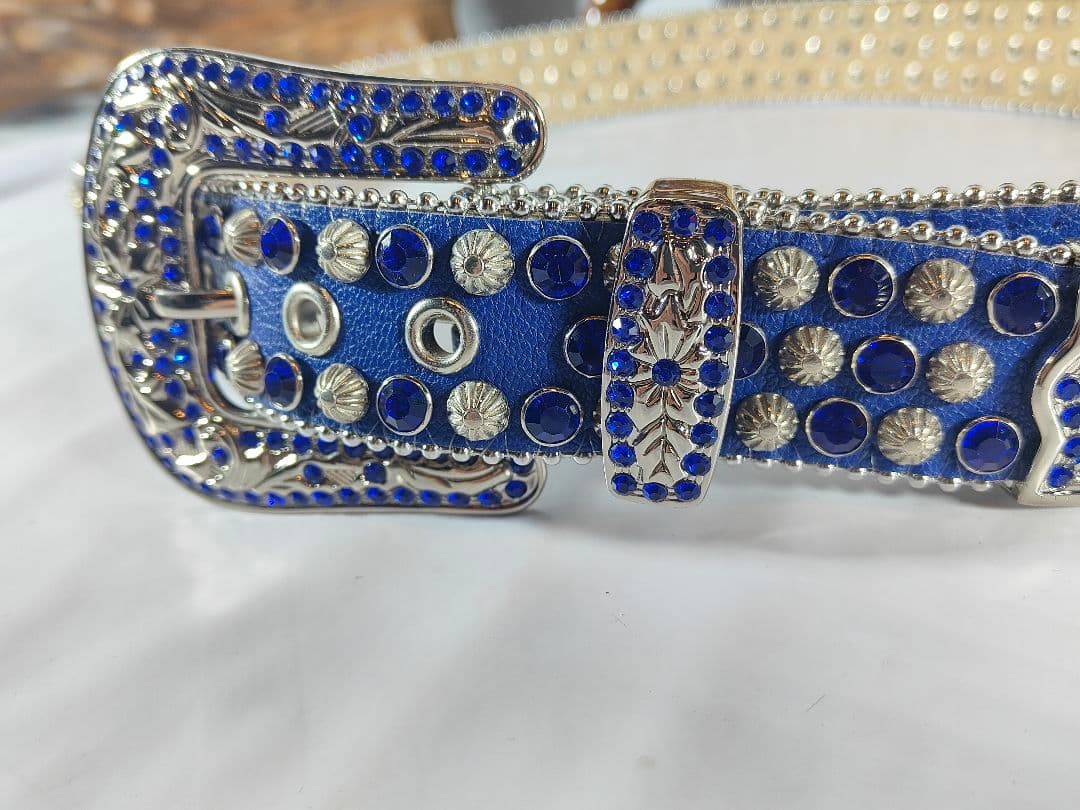 極美品】HERMETIC ヘルメティック 高級クリスタルスタッズベルト正規品