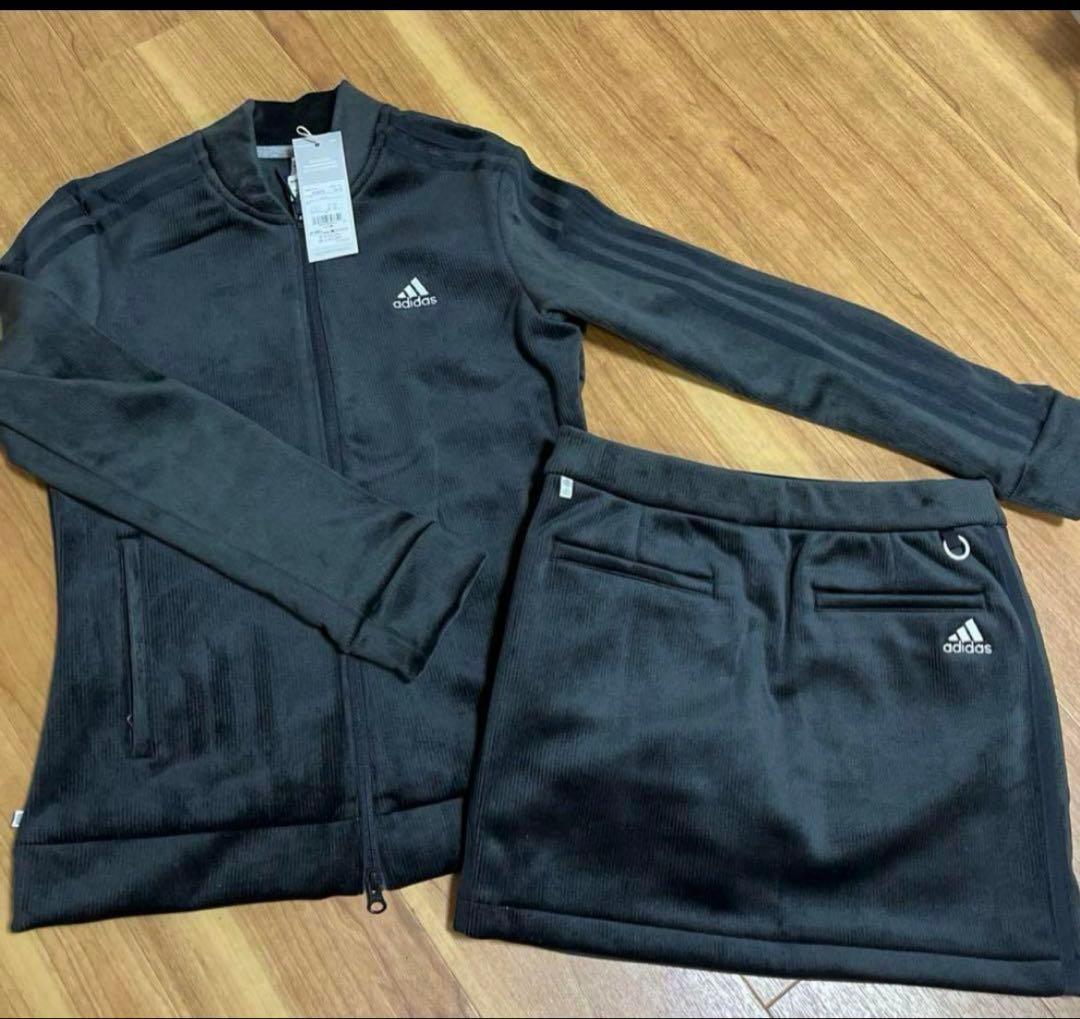 新品　未使用　adidas ブラック ジャケット スカート セット 新品 未使用 adidas ブラック ジャケット スカート セット