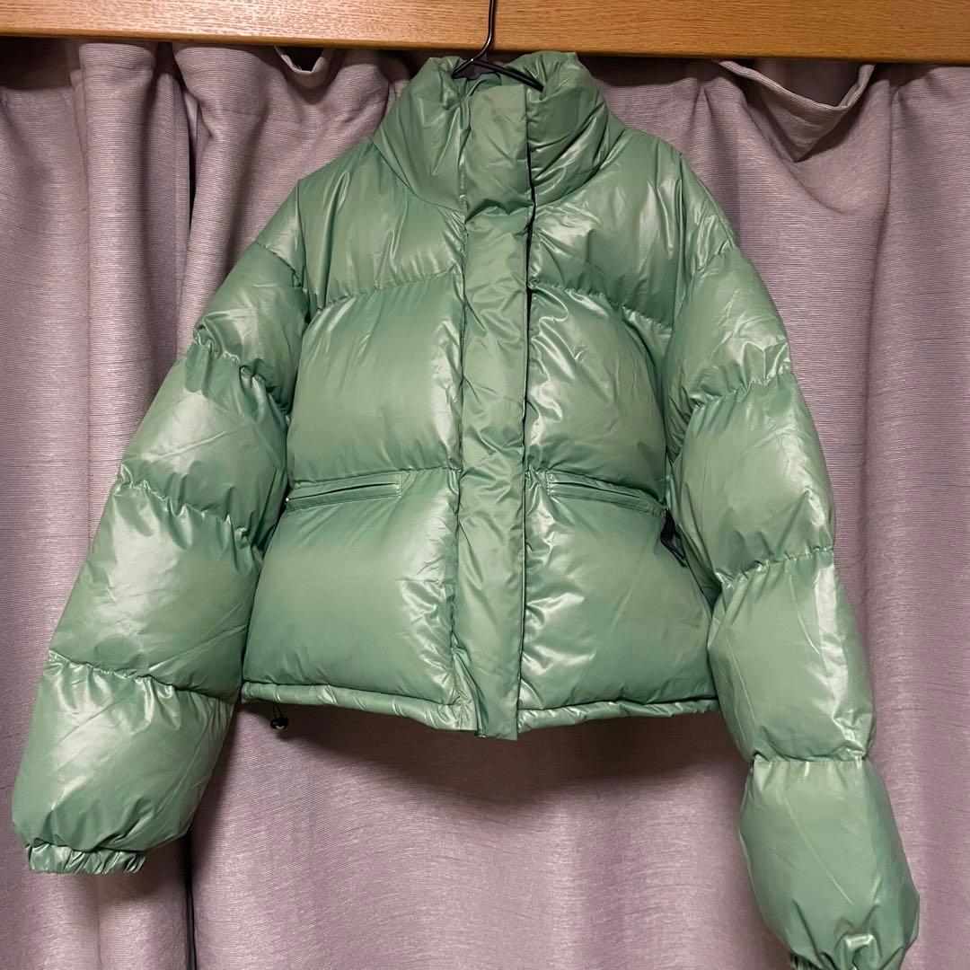 ミントグリーン ダウンジャケット Mサイズ相当 - メルカリ