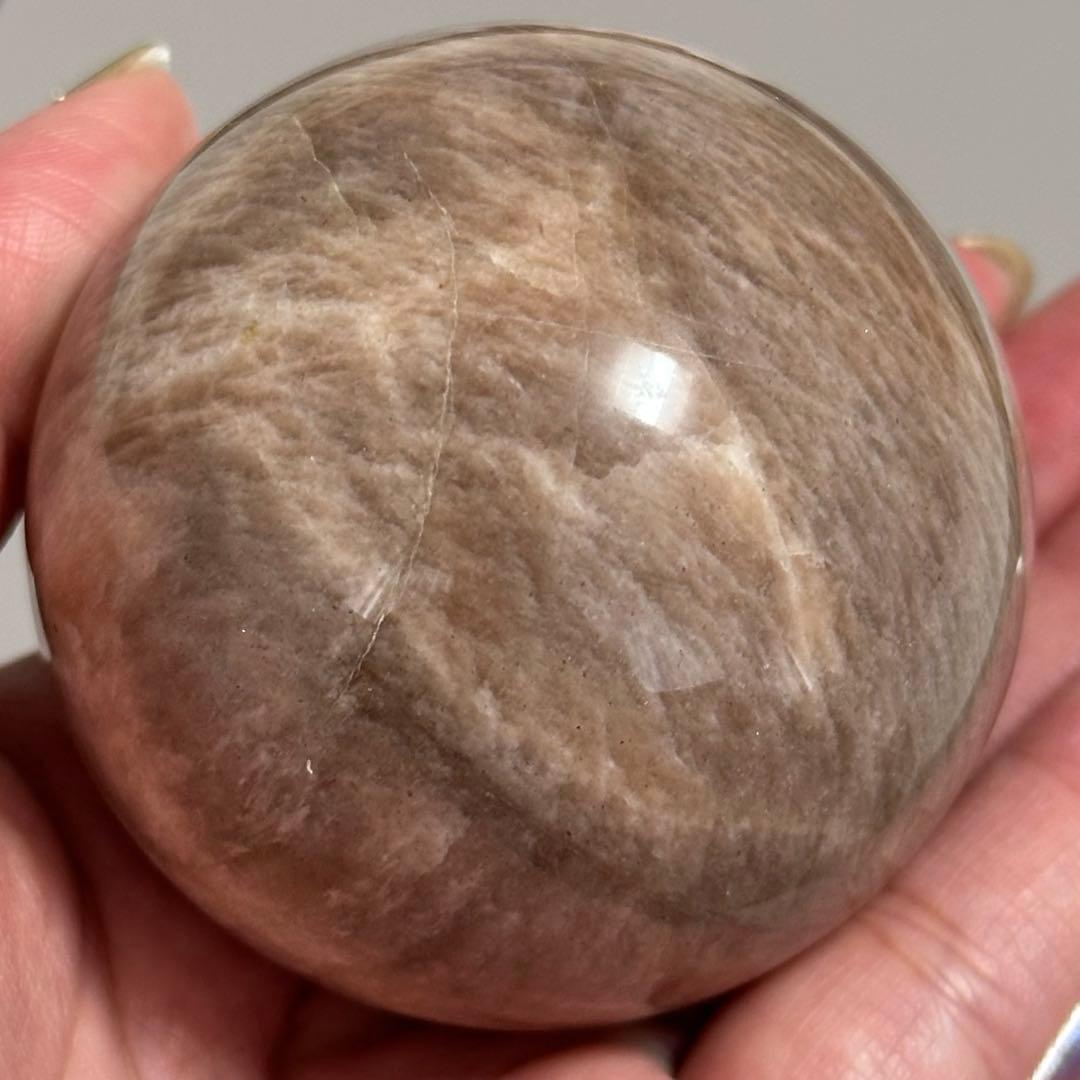 【高品質】【希少】サンムーンストーン シラー スフィア 5.5cm 天然石 台座