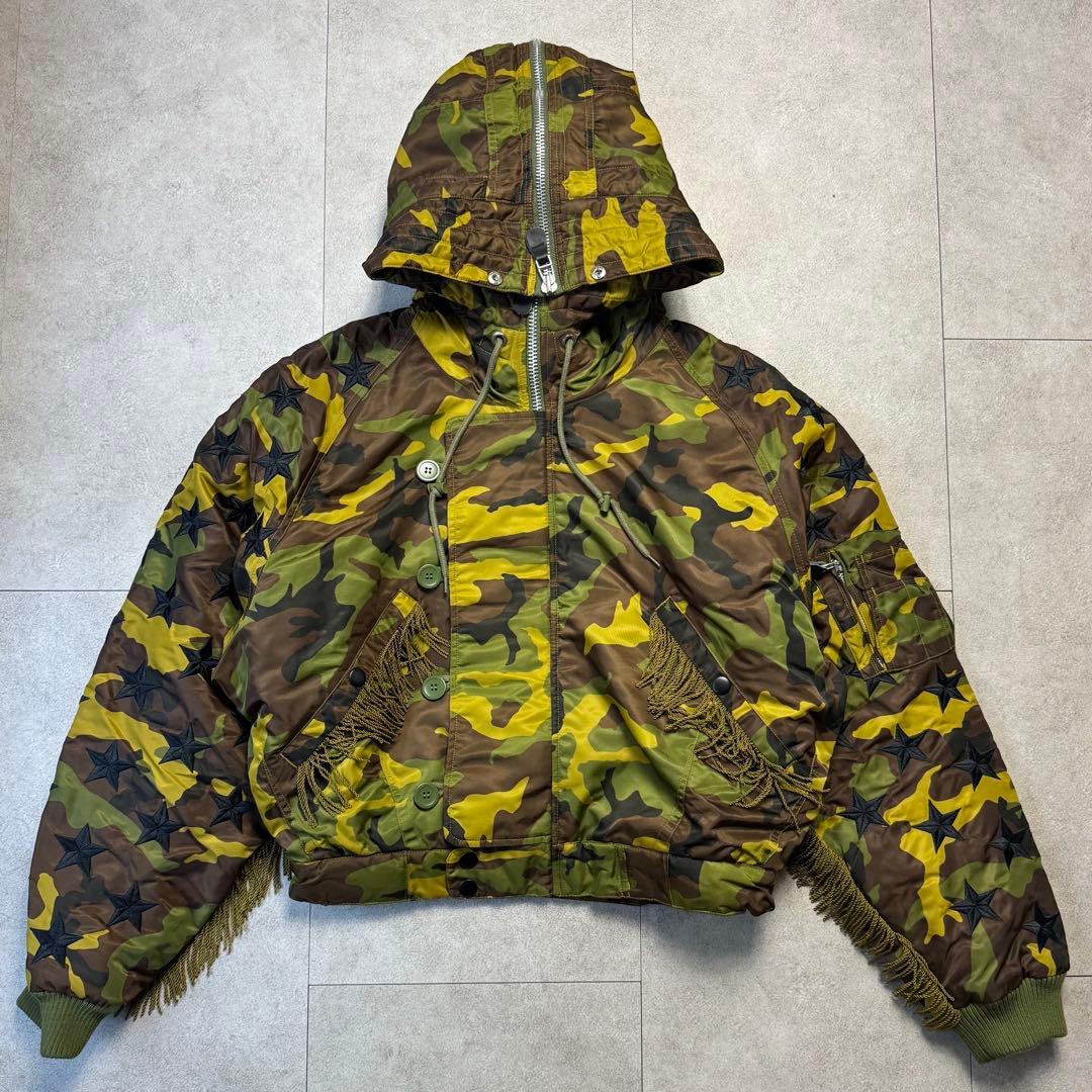 希少品 アディダス ジェレミースコット迷彩 N-2B フライトジャケット