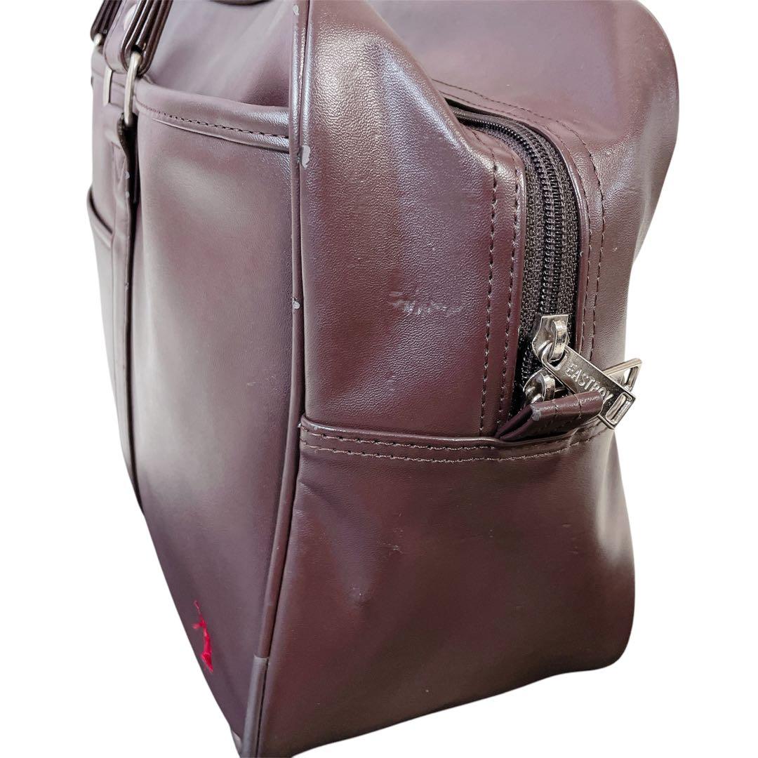 イーストボーイ スクールバッグ チョコレートブラウン 赤刺繍ロゴ