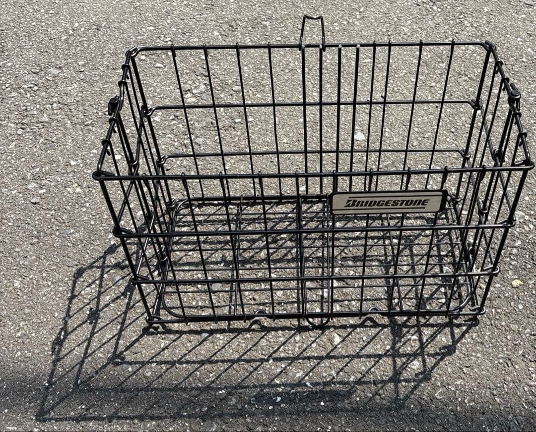 ブリヂストン サイドバスケット 折り畳み式自転車カゴ 昭和 デッド