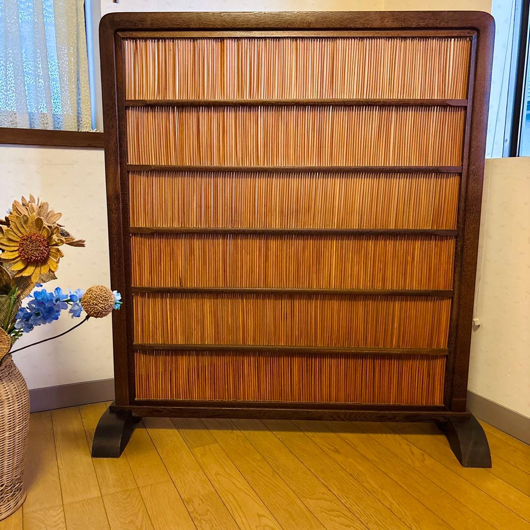 専用！和家具 高級和風伝統ヨシ入り衝立 1枚立てパーテーション 茶道具　間仕切り JP-T900【送料無料】 | 弘益 和風衝立通販 - Kagg.jp