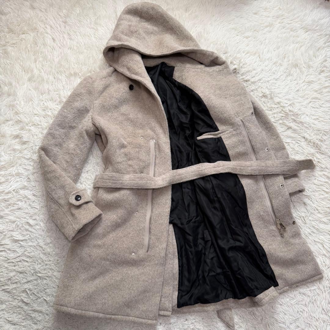 極美品Lサイズ　AKM 新型フーデッドロープコート　アルパカ　チェスターコート 極美品Lサイズ AKM 新型フーデッドロープコート アルパカ チェスター