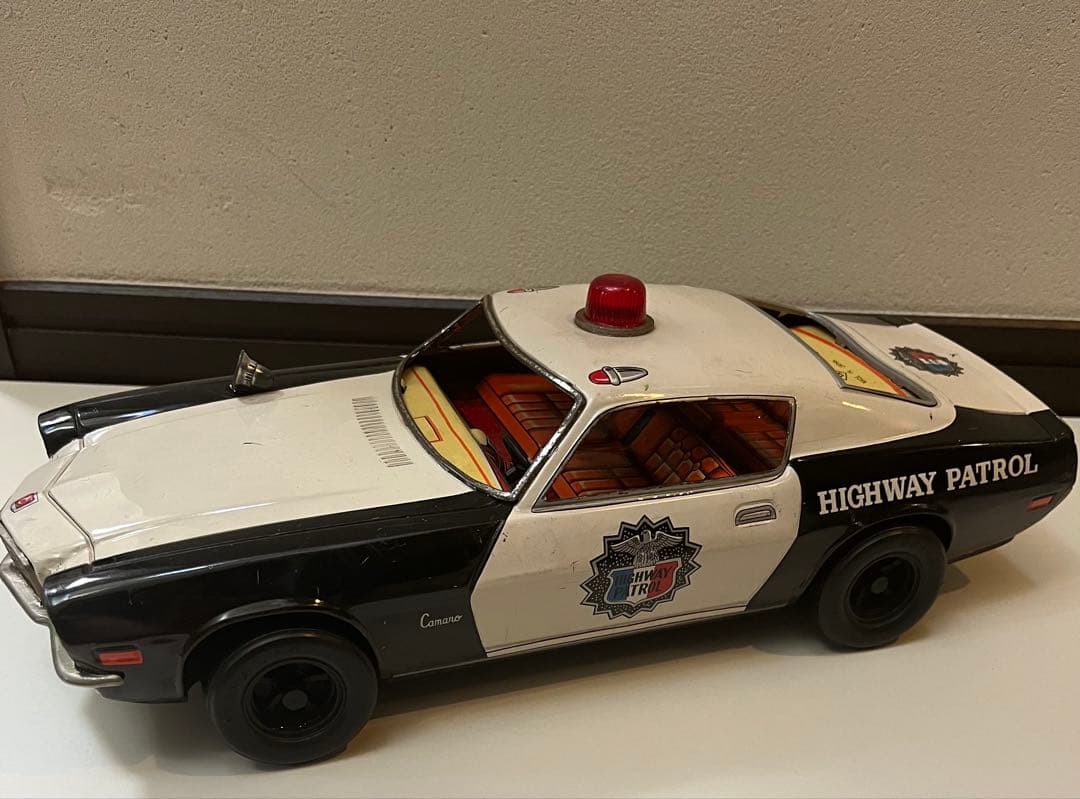 当時物】野村トーイ ブリキ製 パトカー ハイウェイパトロール カマロ 希少