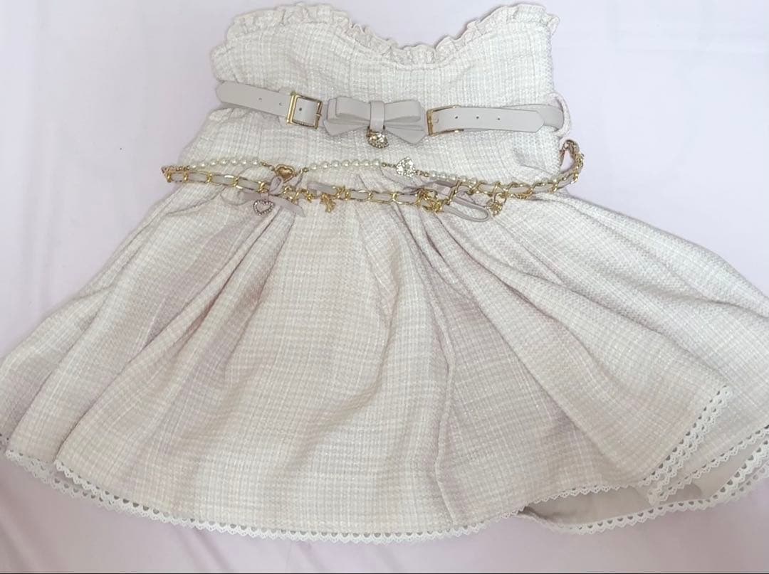 LIZLISA チェーンベルト付タックフレアスカパン ピンク チェーンベルト付タックフレアスカパン ｜ LIZ LISA（リズリサ）公式