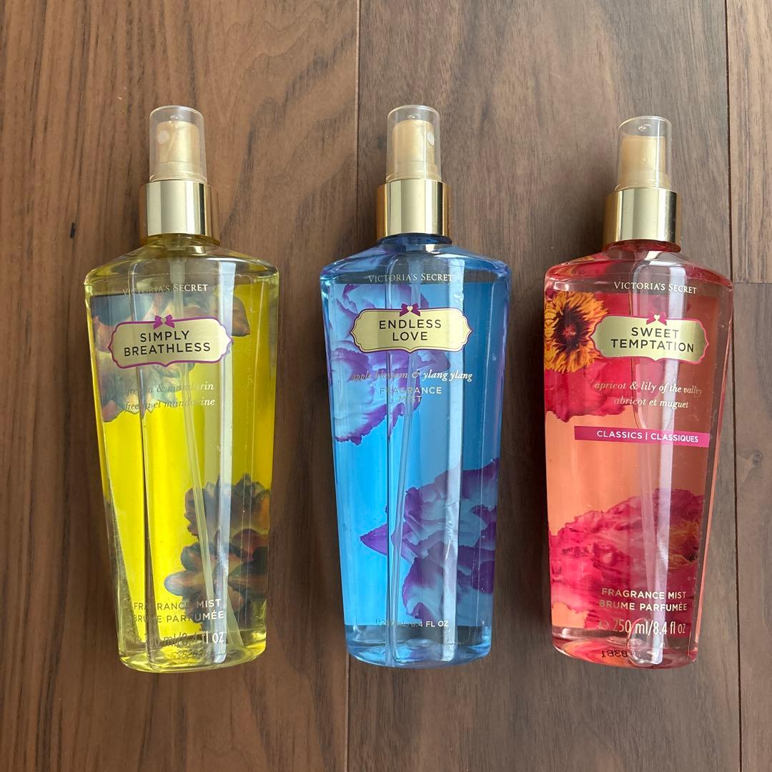 ヴィクトリアシークレット　ボディミスト 3本まとめ売り ビクトリアシークレット ボディミスト3本 - メルカリ
