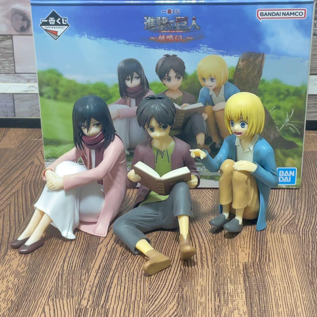 進撃の巨人 一番くじ 地ならし A賞 エレン・ミカサ・アルミン