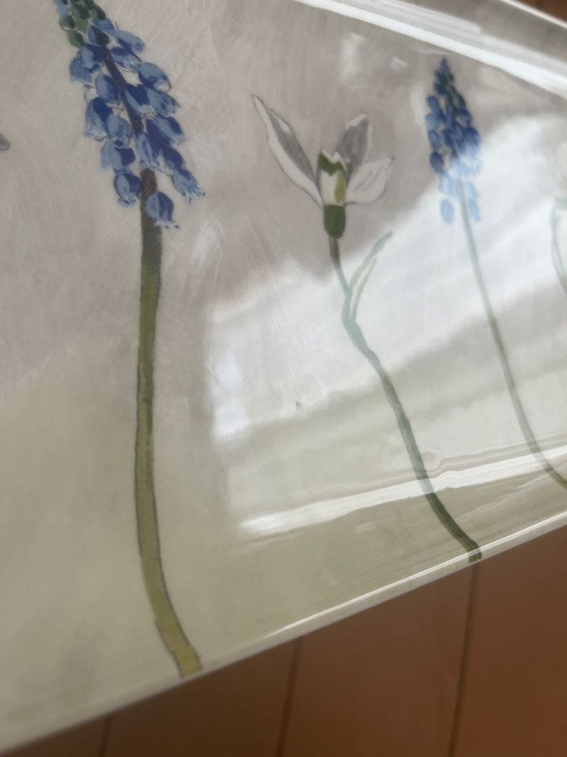 ジアン アリス ムスカリ スノードロップ 花 長方形 皿 ロングトレイ