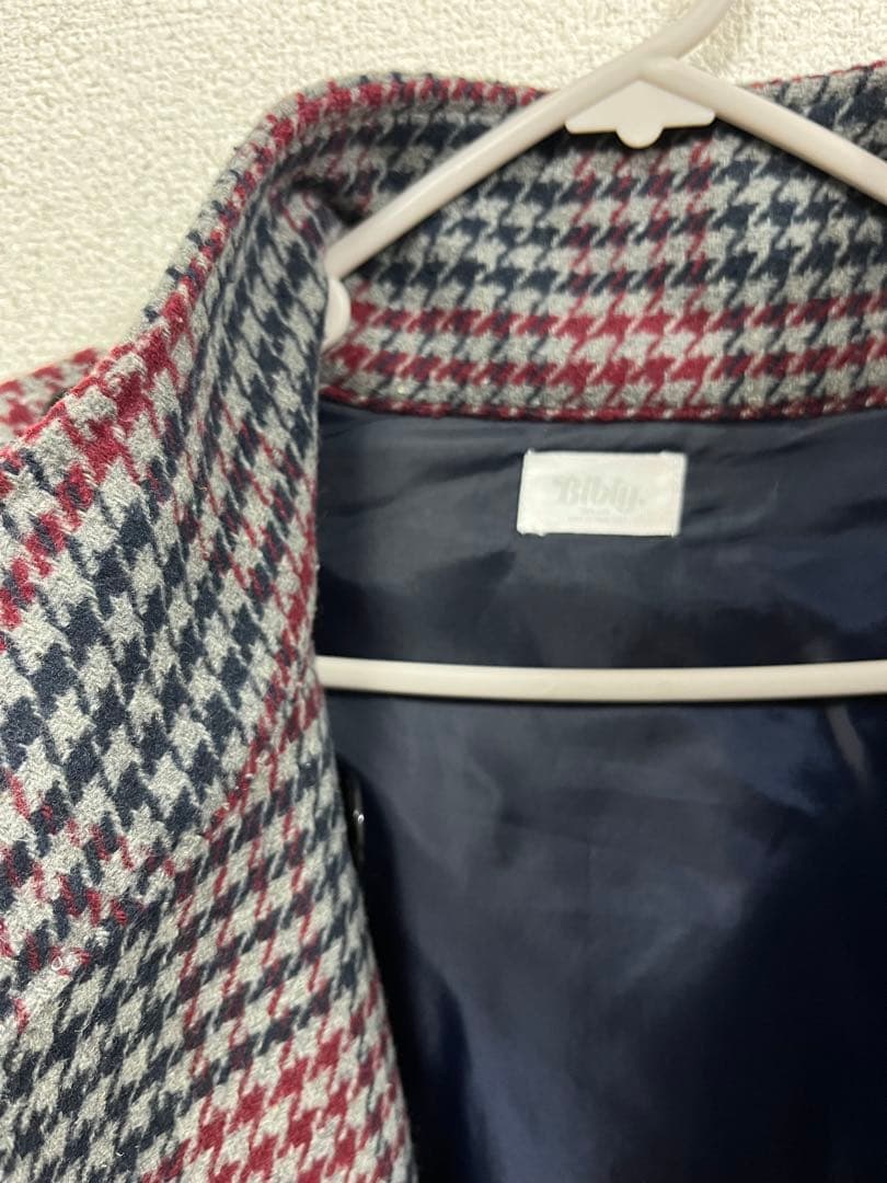 Bibiy ビビィ ポンチョ チドリ柄 チェック