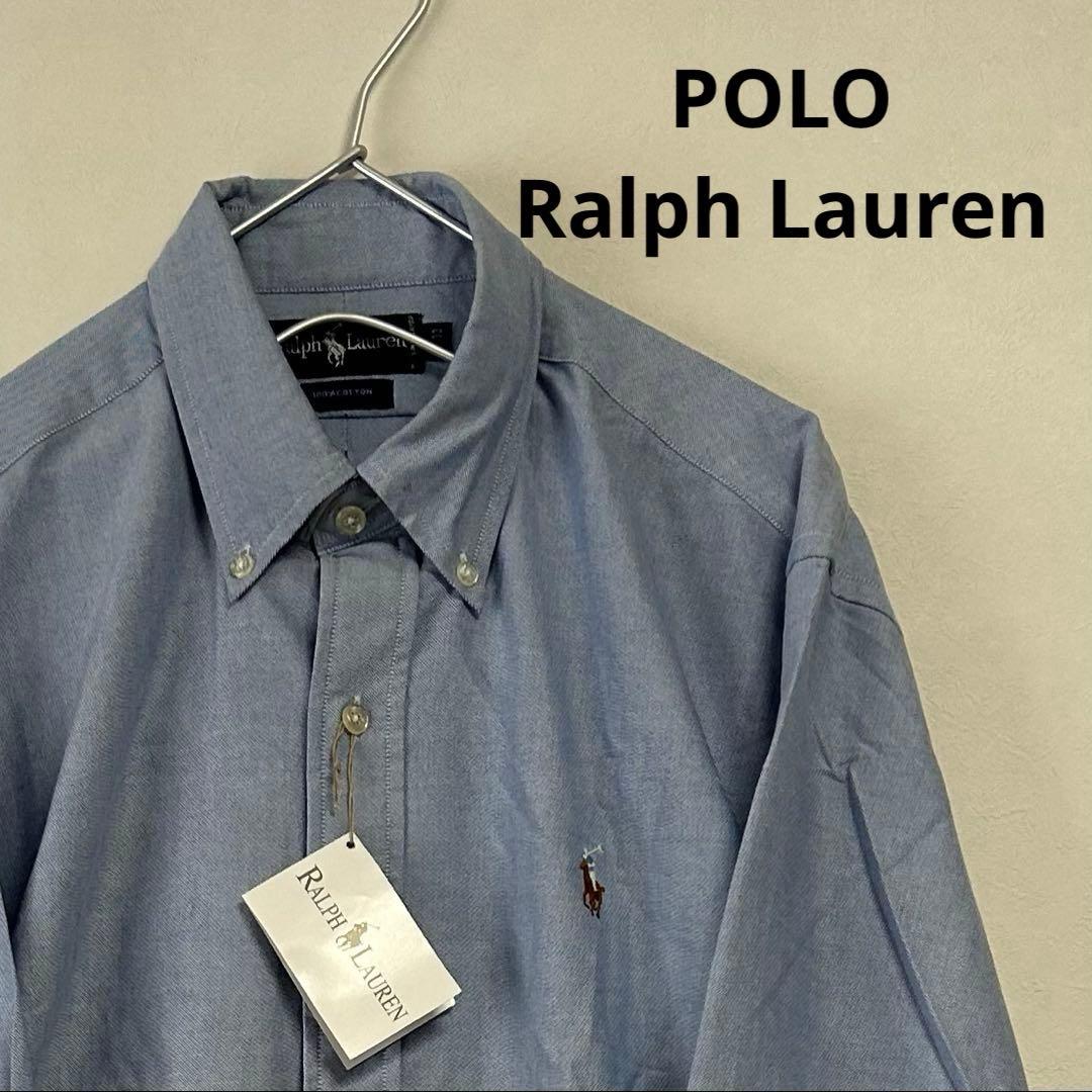 新品 90s POLO Ralph Lauren 長袖BDシャツ ブルー