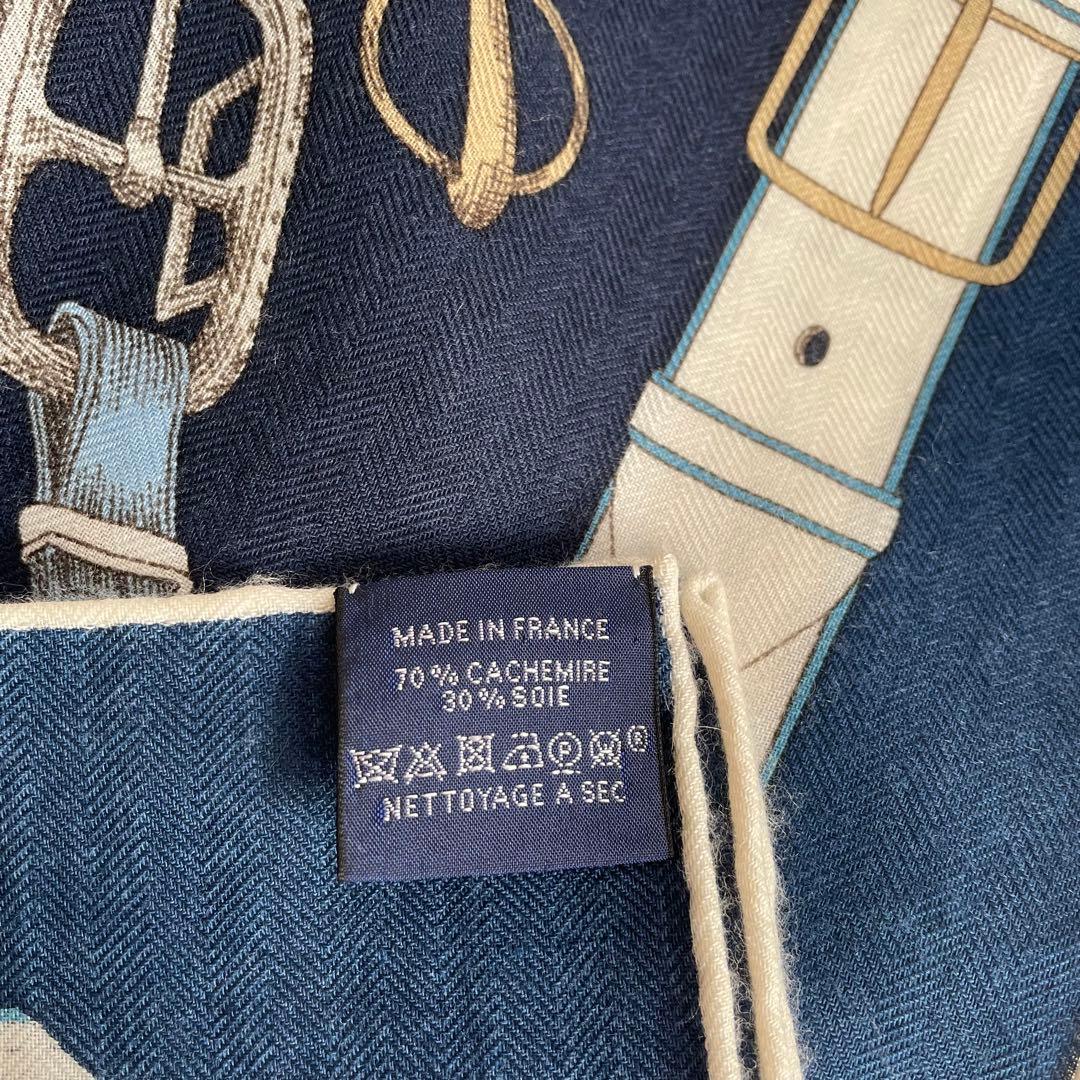 エルメス カレジェアン 140 《 シュヴォー・デシェネ 》カシシル　ネイビー