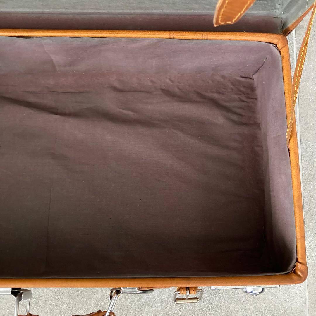 ヴィンテージ 本皮 トランクケース 鍵付き レザートランク レトロ雑貨