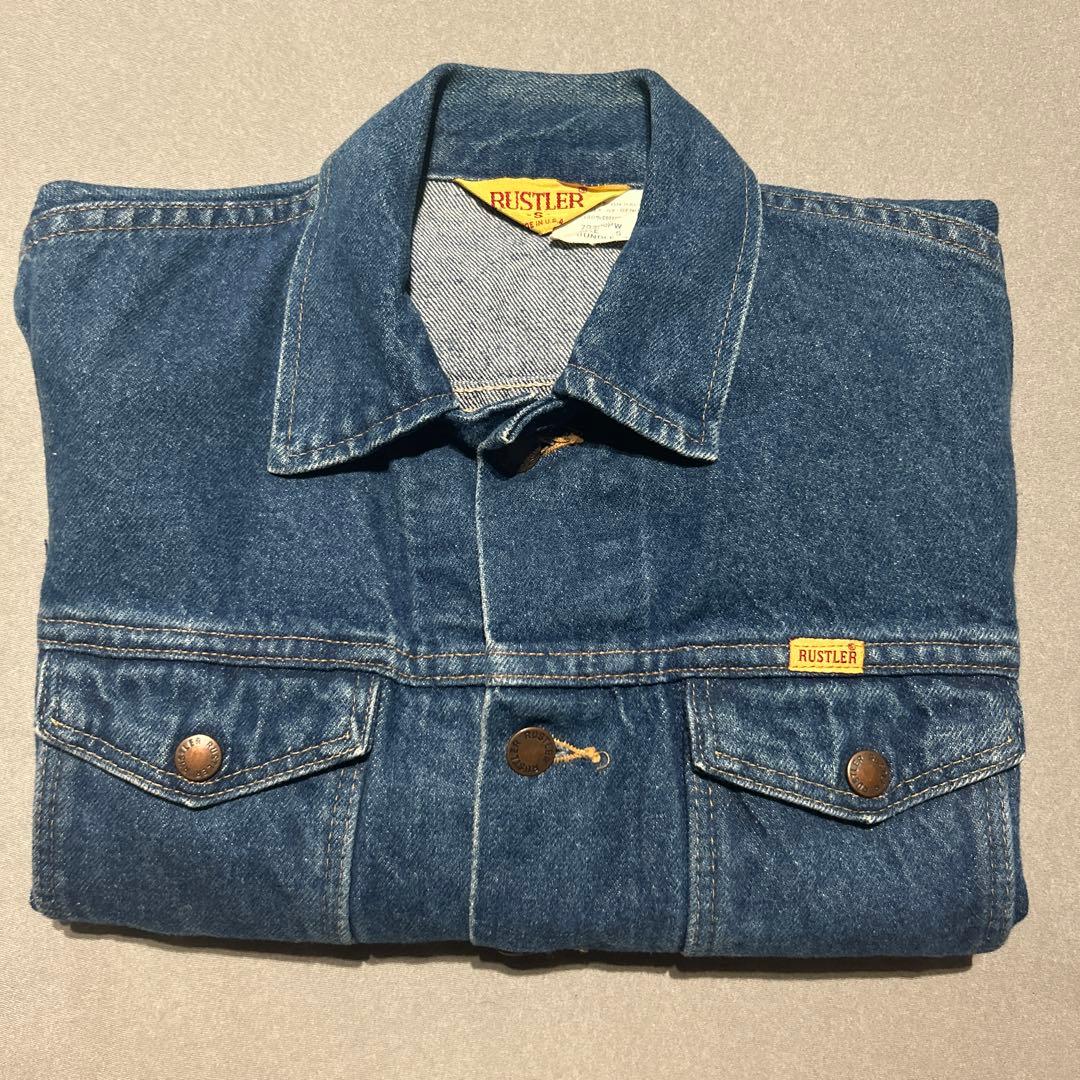 RUSTLER 70s USA製 三角タグ デニムジャケット 濃紺 ヴィンテージ
