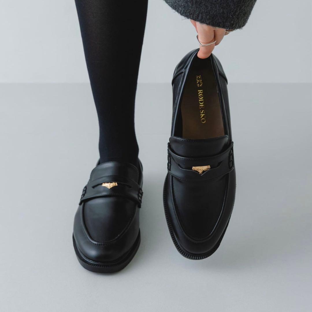 RODE SKO ローファー ロデスコ RODE SKO コインローファー （ブラック） - ファッション通販