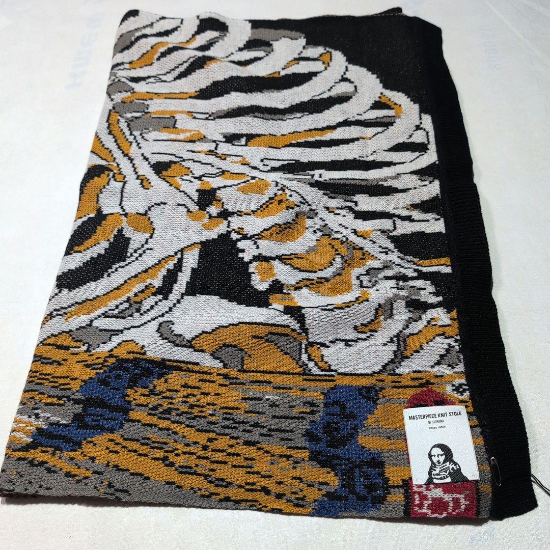 STORAMA アート柄 ブラック ストール JS-004 STORAMA アート柄 ブラック ストール JS-004 STORAMA アート柄