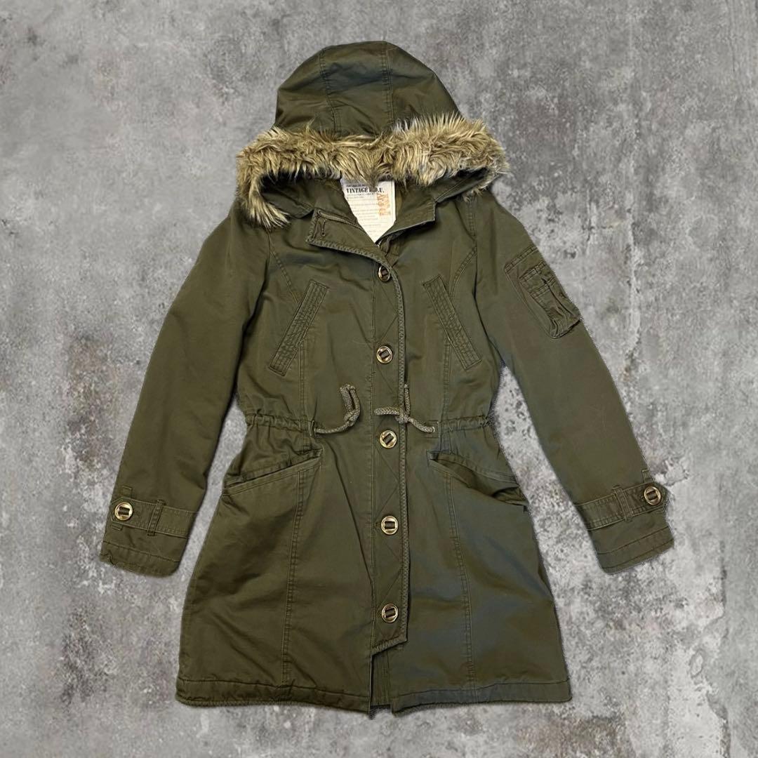 フェアリーグランジ 平成ギャル y2k モッズコート ファー付き