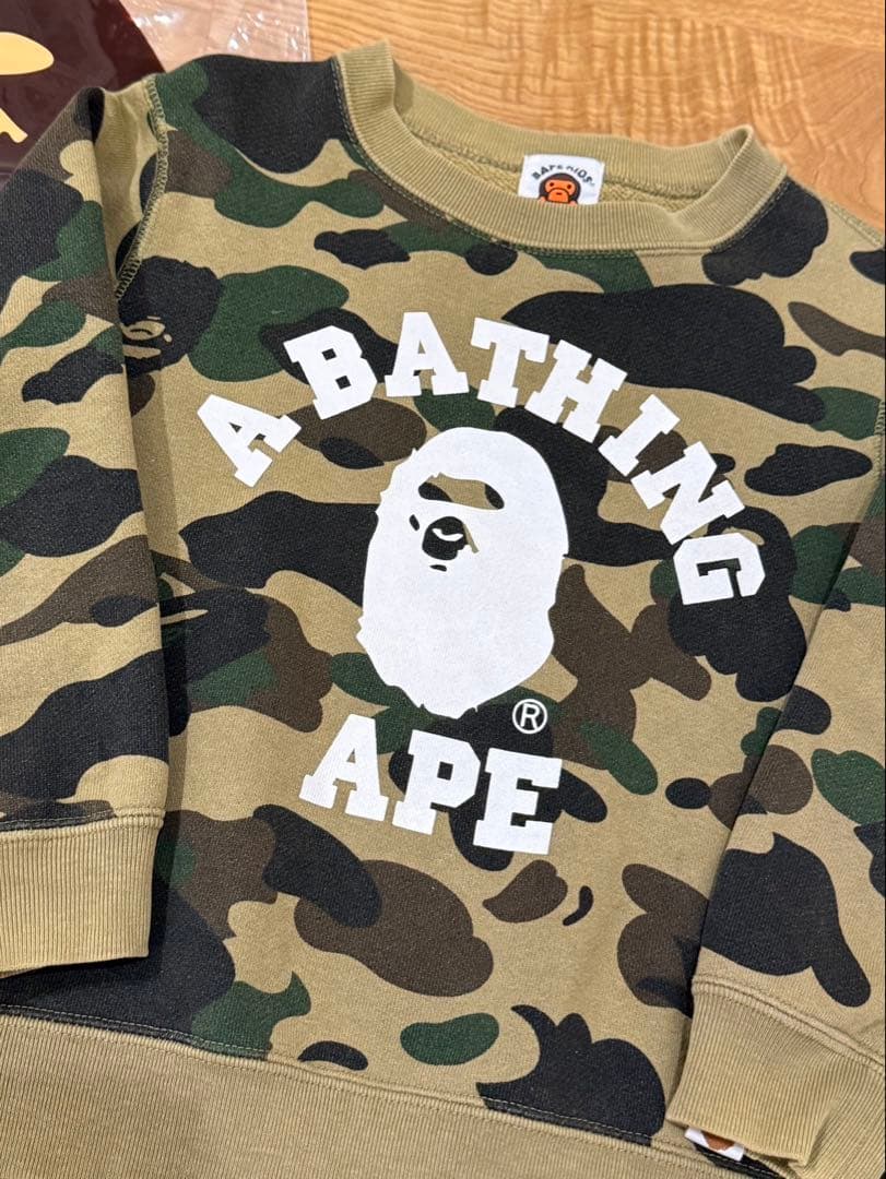 A・BATHING APE APE エイプ BAPE 迷彩トレーナー 110 - メルカリ