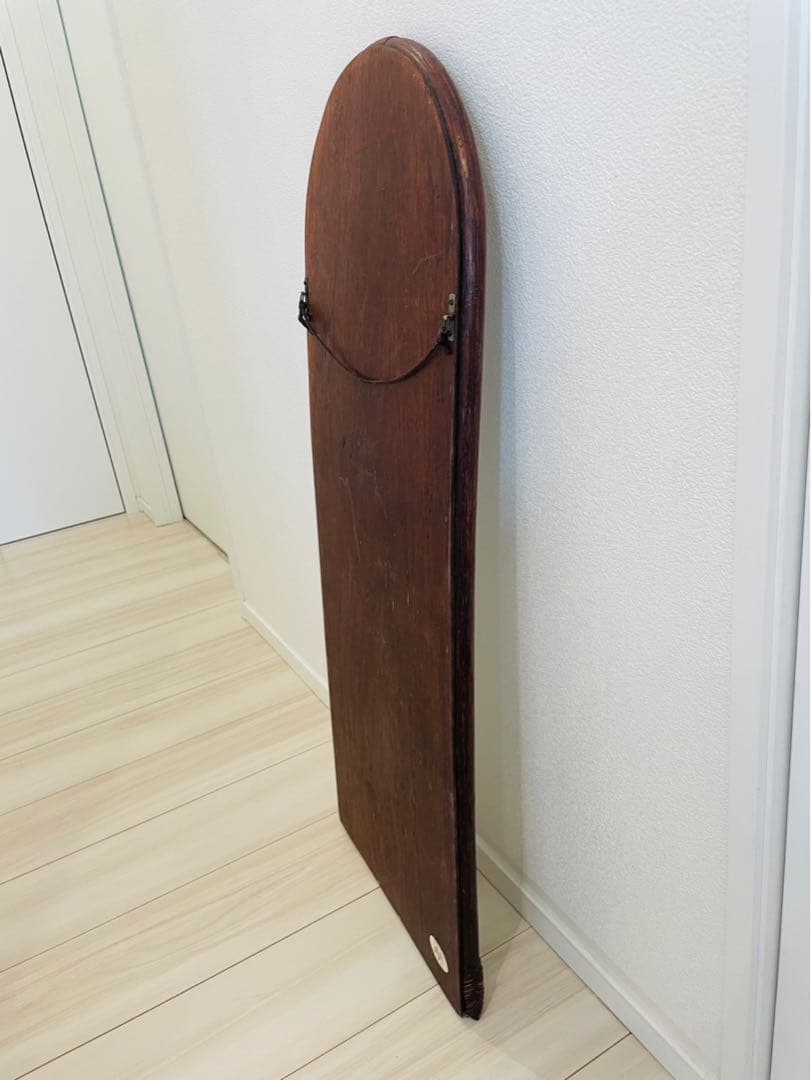 アーチ型 ラタンフレーム ミラー 姿見 コンパクト