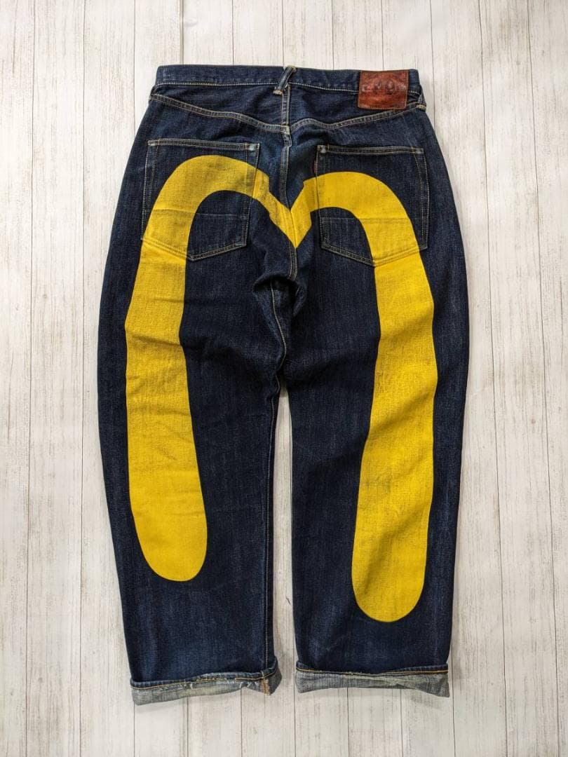 エビス/エヴィスジーンズ /大黒/黄色ビックカモメペイント/36×35