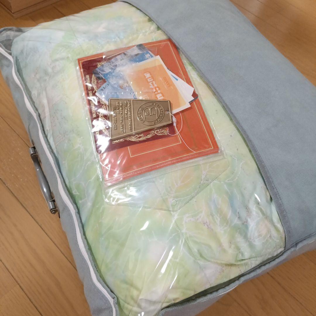 使用僅か　羽毛布団　ハンガリー産ホワイトグース95% 0.5kg 側生地超長綿