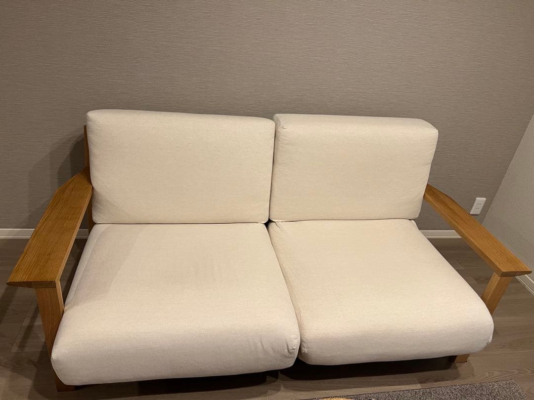 MUJI 無印良品 ソファ 1シーター アイボリー 1人 家具・インテリア