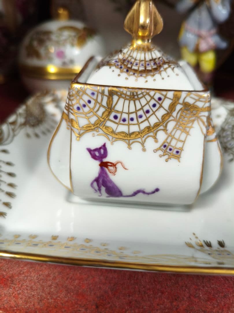 マイセンの千夜一夜模写香合