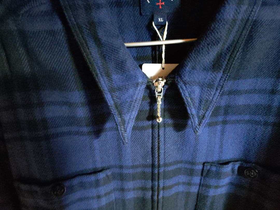 希少XL NOAH ヘビーウエストジップアップフランネルシャツジャケット