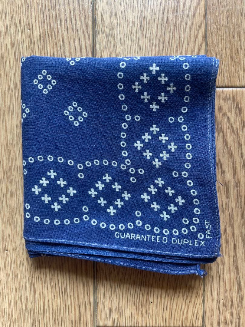 希少 2枚セット GUARANTEED DUPLEX ネイビー バンダナ ドット