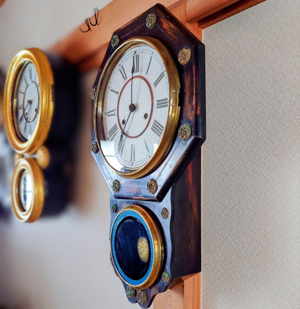 完動品〉KOSEISYA（NEW HAVEN）十吋和藤内八角ゼンマイ振り子時計