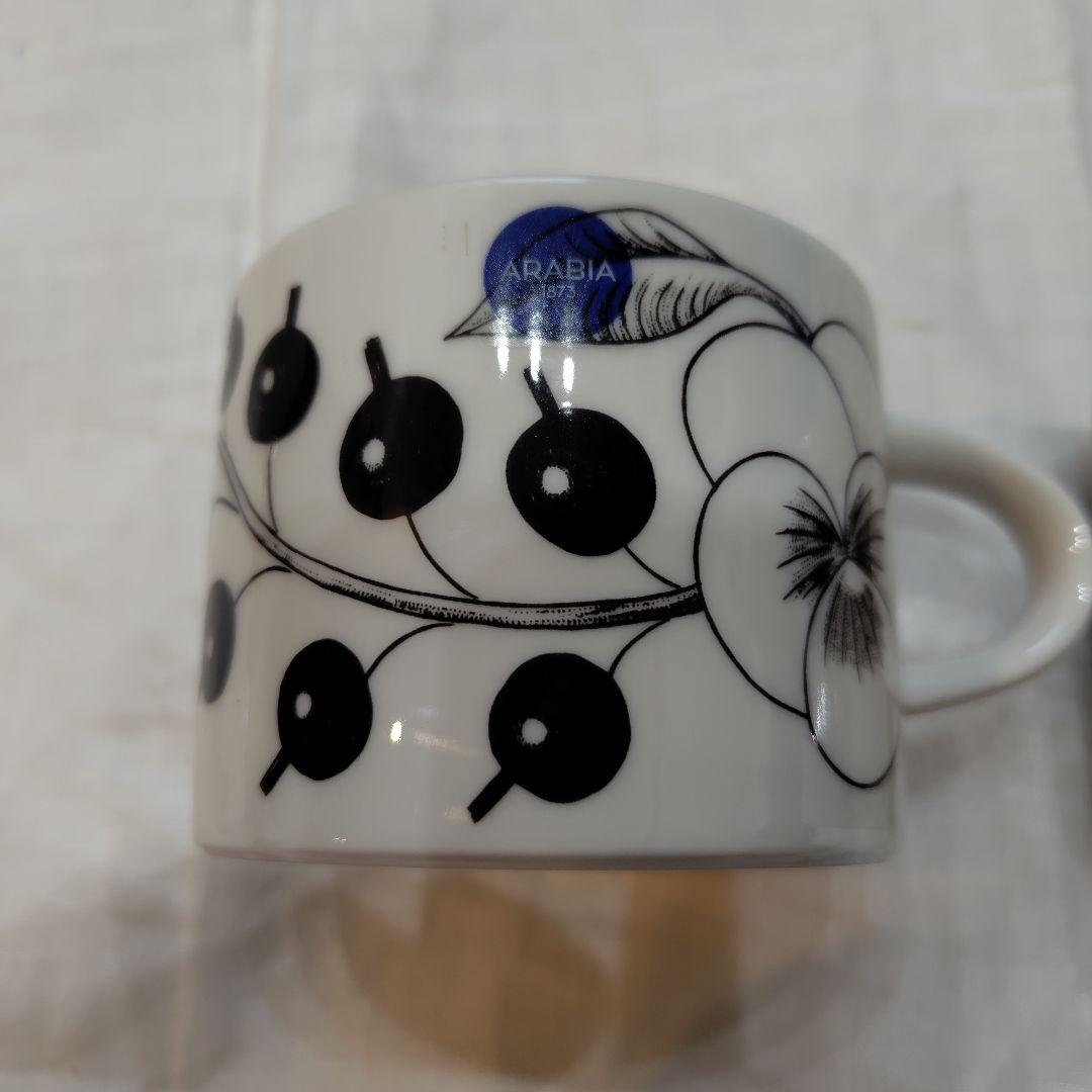 アラビア ブラックパラティッシ マグカップ 旧ロゴ＆新ロゴ 2個セット