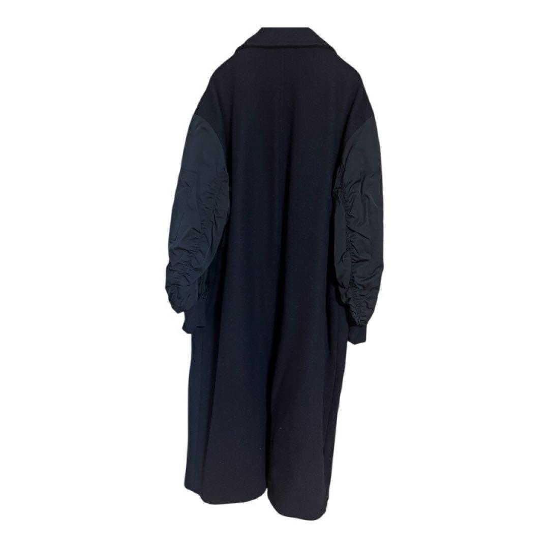 ZARA マッチングボンバーコート ネイビー バルーンスリーブ ベルト付き