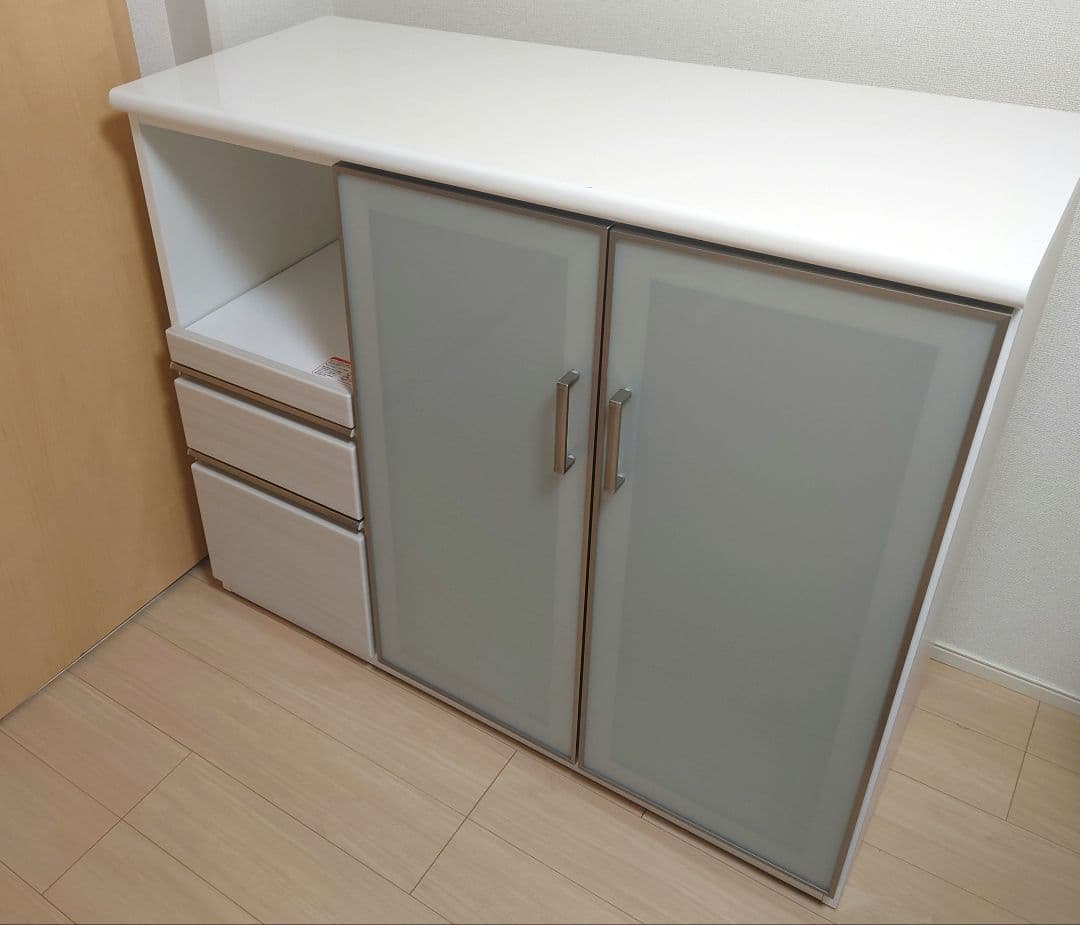 キッチンキャビネット　食器棚　Nポスティア　ホワイト キッチンキャビネット 食器棚 Nポスティア ホワイト ニトリ食器棚