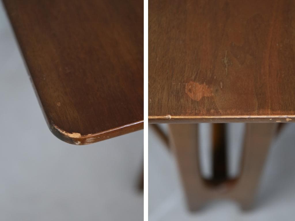 英国アンティーク木製ゲートレッグテーブル/ダイニング机バタフライ(91-99)