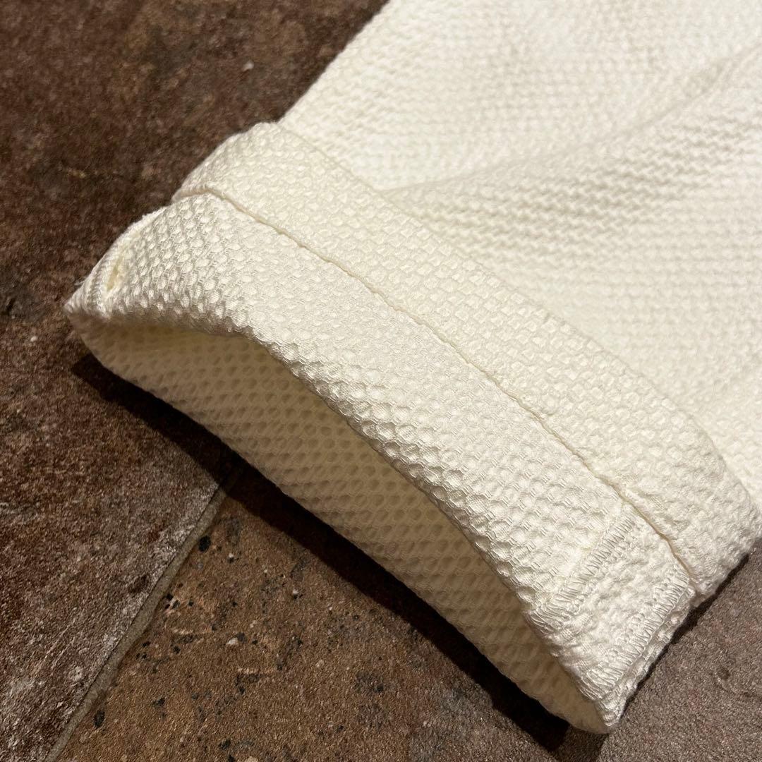 MASTER BUNNY EDITION パンツ ホワイト ワッフル生地