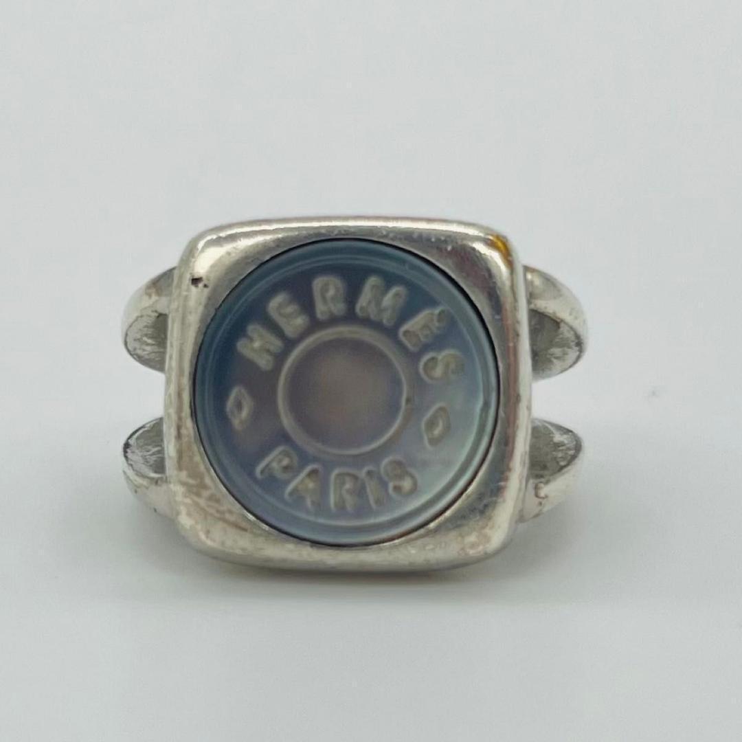 エルメス コロゾ サイズ53 シェル 12号 リング シルバー メタル HERMES