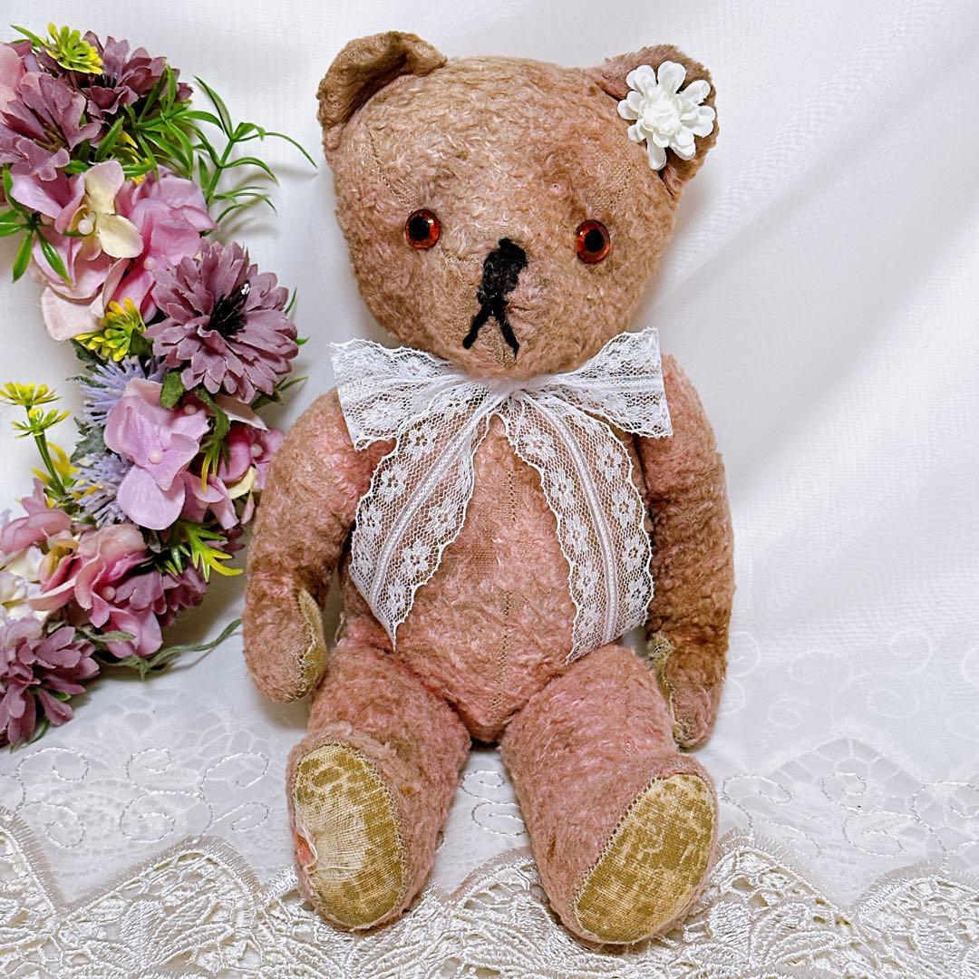 きょう 様❤️ペディグリー❤️ピンクのアンティークベアアンティーク