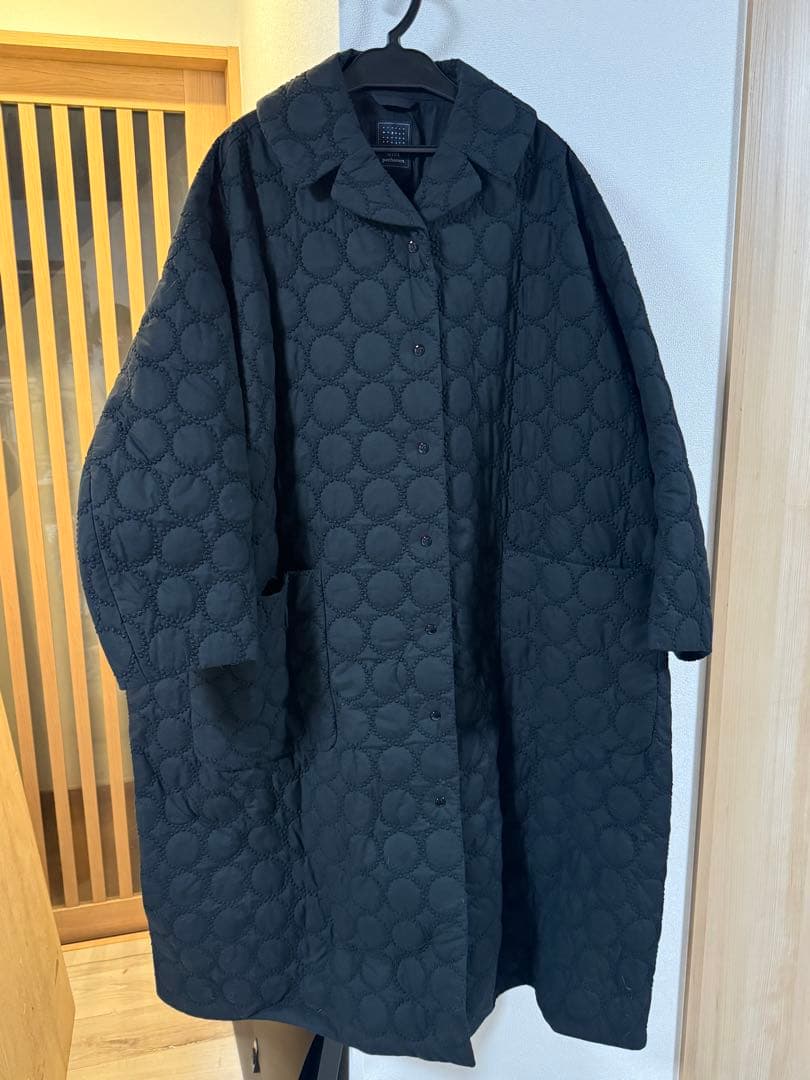 ミナペルホネン タンバリン キルティングコート サイズ40 ブラック