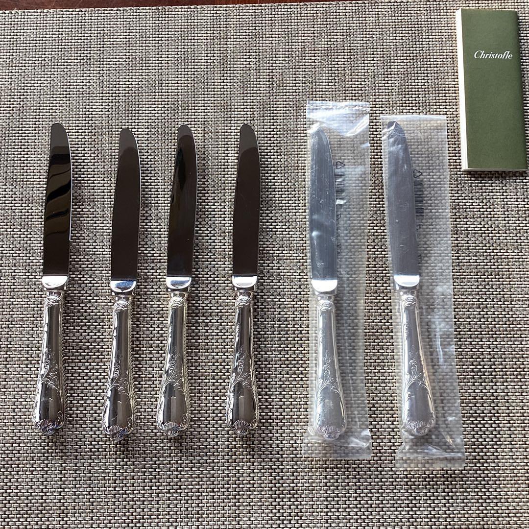 《CHRISTOFLE MARLY》アフタヌーンティー用シルバーナイフ＆フォーク