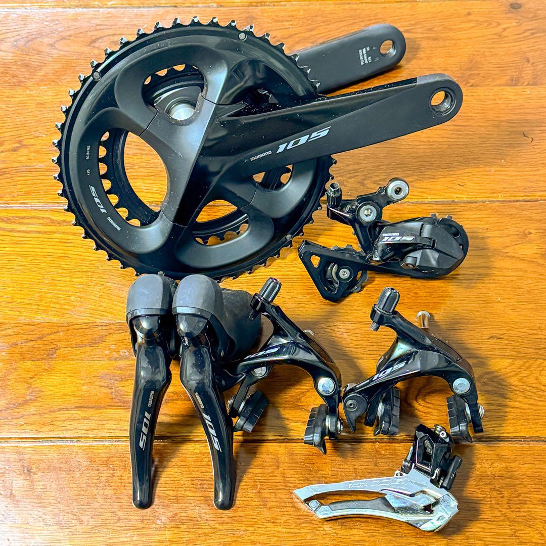 中古美品】シマノコンポセット105 R7000リムブレーキ 7点セット - メルカリ