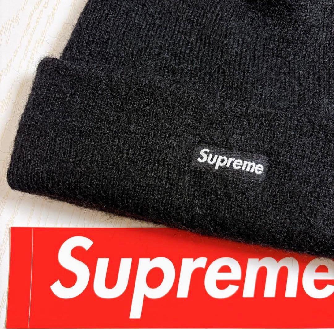 Supreme シュプリーム モヘア ニット帽 ビーニー ブラック 黒 - メルカリ