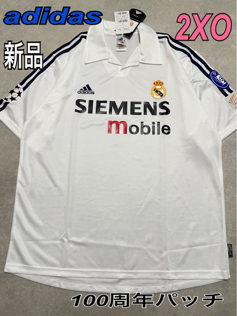 希少 レアルマドリード100周年パッチ 2002-03CLホーム半袖ユニフォーム